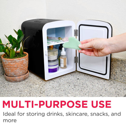 Frigidaire EFMIS151 Mini Portable Compact Personal Home Office Fridge Cooler BUILT IN SPEAKER, 4L Capacity, Chills Six 12 oz Cans, 100% Freon-Free & Eco Friendly