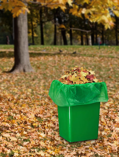 UMT Plastar 400 Count Compostable Trash Bags 10-12 Gallon, 24 x 24 Inch Biodegradable Kitchen Garbage Bags 15 Micron, Green Eco Friendly Small Trash Bags for Home, Office & Bathroom