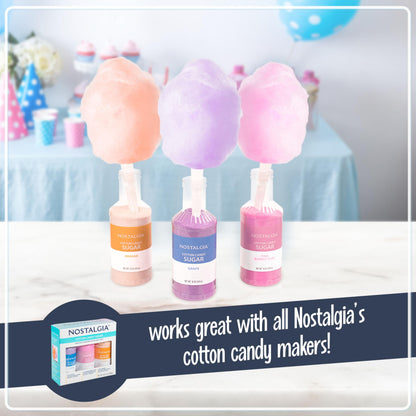 Nostalgia Cotton Candy Machine - Retro Cotton Candy Machine for Kids with 2 Reusable Cones, 1 Sugar Scoop, and 1 Extractor Head – Red