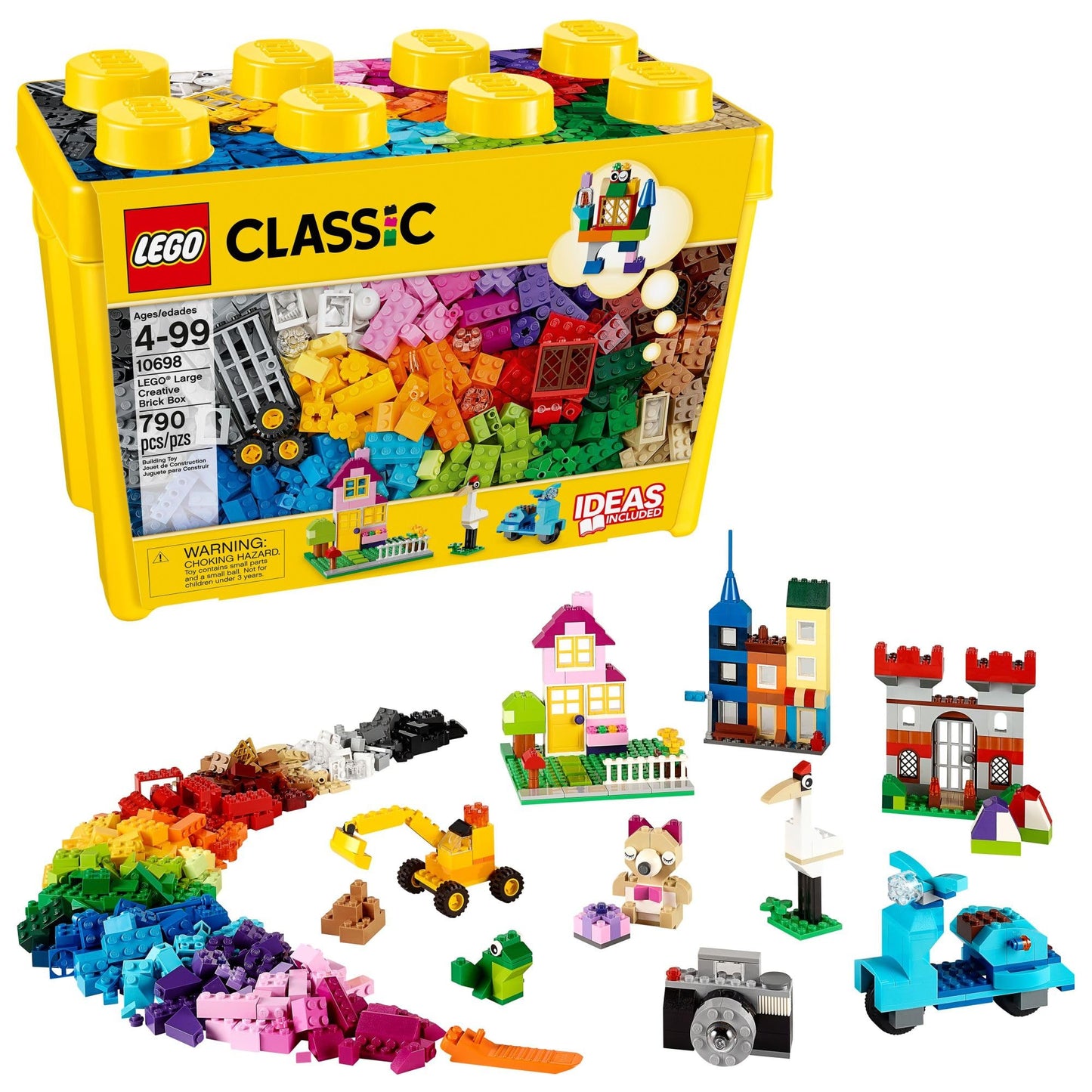 LEGO Classic Large Creative Brick Box 10698, Interactive Building Set with Toy Storage, Kids Boys & Girls