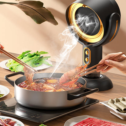 PuffHide Smoke Away Purifier Fan for Smoking Indoors, Portable Tabletop Smoke Extractor, Adjustable Angle, Compact Exhaust Fanfor Kitchen, BBQ & Home (Black & Gold)