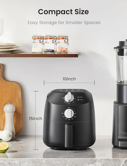COMFEE' Compact 2.1 Quart Air Fryer with 12 Menu Options, Adjustable Timer & Temperature Control 180-400 degrees F, Dishwasher-Safe Nonstick Fry Basket