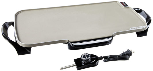 Presto 07062-22-Inch Ceramic Removable Handles Electric Griddle, Grey Ceramic