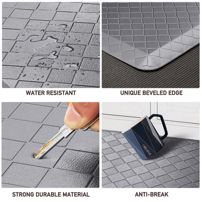 HappyTrends Anti-Fatigue Floor Mat - 4/5 Inch Thick, Waterproof Non-Slip, Heavy Duty Ergonomic Comfort Rug for Kitchen, Office, Sink, Laundry (17.3" x 39", Gray)