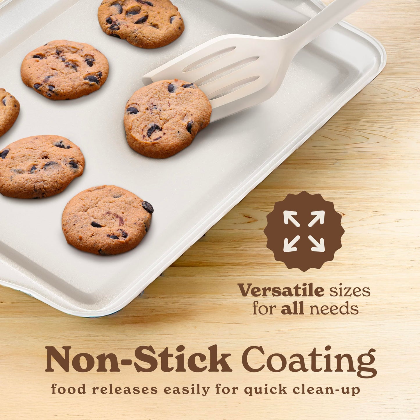 Country Kitchen Nonstick Stackable Bakeware Set - Durable, Easy Release Baking Set, Black, 10 Pcs