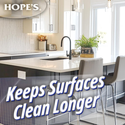 HOPE'S Perfect Kitchen Cleaner Spray - 32 Oz No-Residue All Purpose Cleaning Spray - Multisurface Degreaser for Counters, Stoves, Microwaves, and More - Pet and Home Safe - Pack of 6