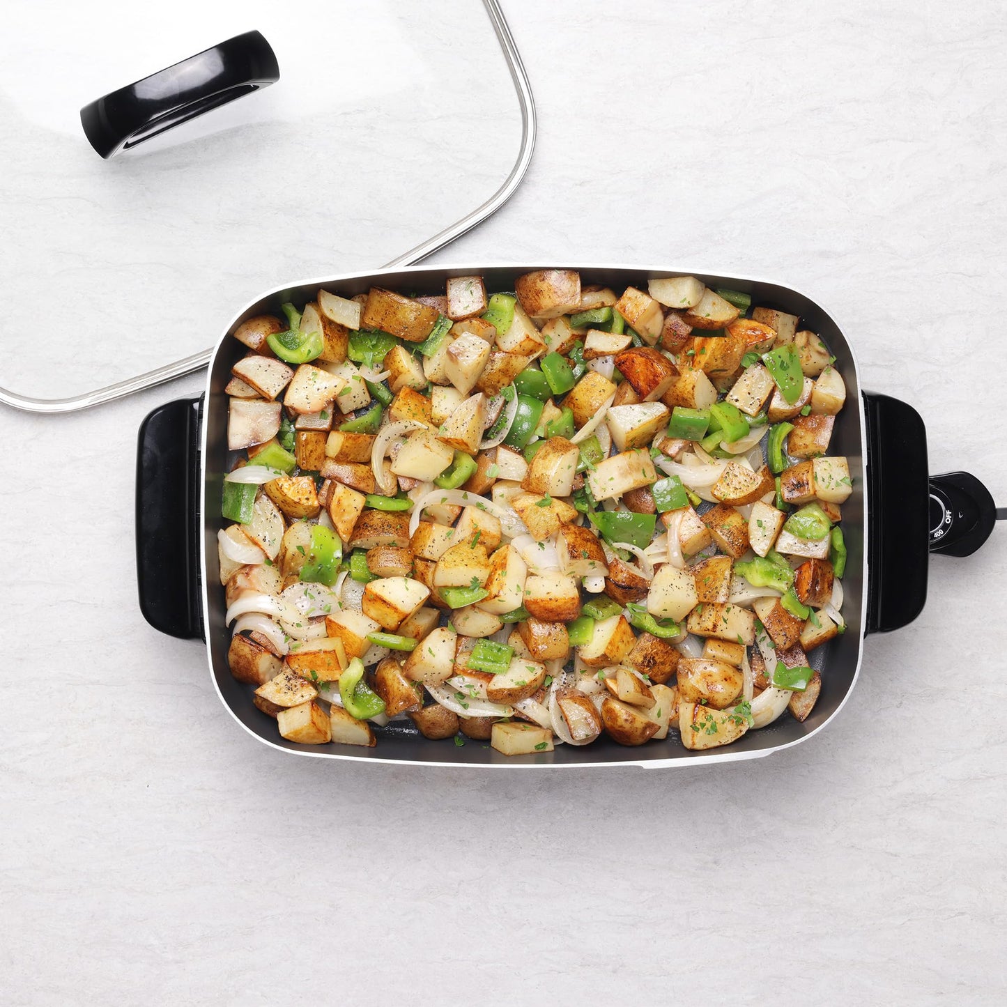 Presto 06858 16-Inch Slimline Electric Skillet with Glass Cover - Nonstick, Adjustable Temperature, Black