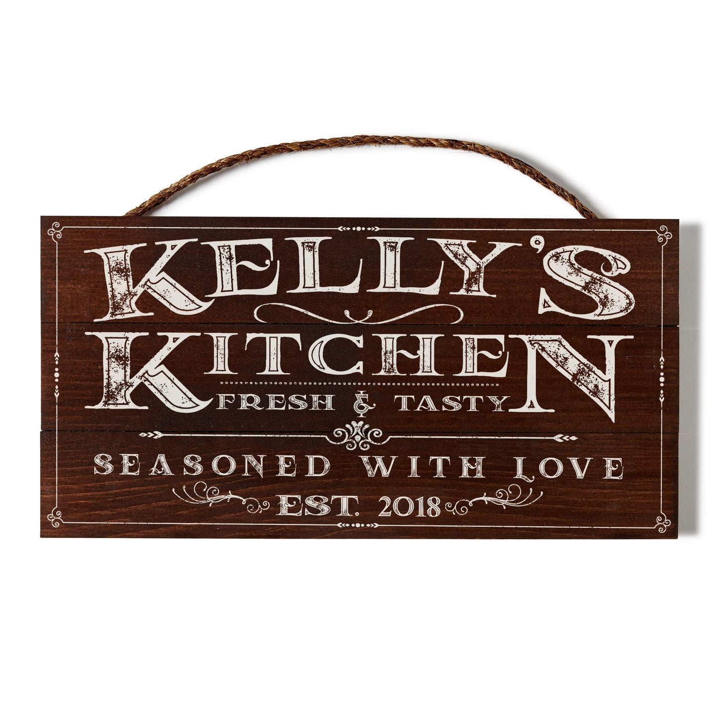Artblox Personalized Kitchen Signs Custom Wood Sign Printed On Real Pine Wood Kitchen Wall Decor Personalized Gifts For Wife Christmas Gift Ideas Rustic Home Decor Customized Gifts