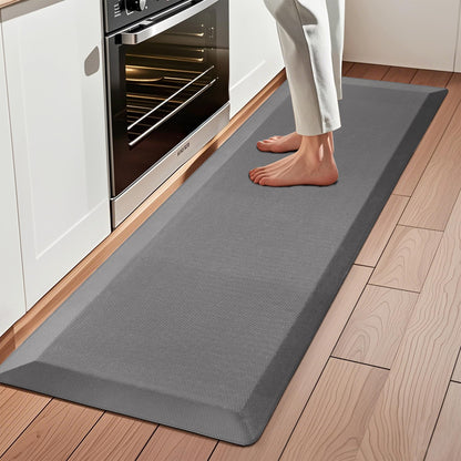 Anti Fatigue Kitchen Mats for Floor, Grey 9/10 Extra Thick Cushioned Standing Desk Mat, Comfort Memory Foam Ergonomic Kitchen Rugs and Mats Non-Slip Waterproof for Office, Kitchen, Sink, 20" x 48"