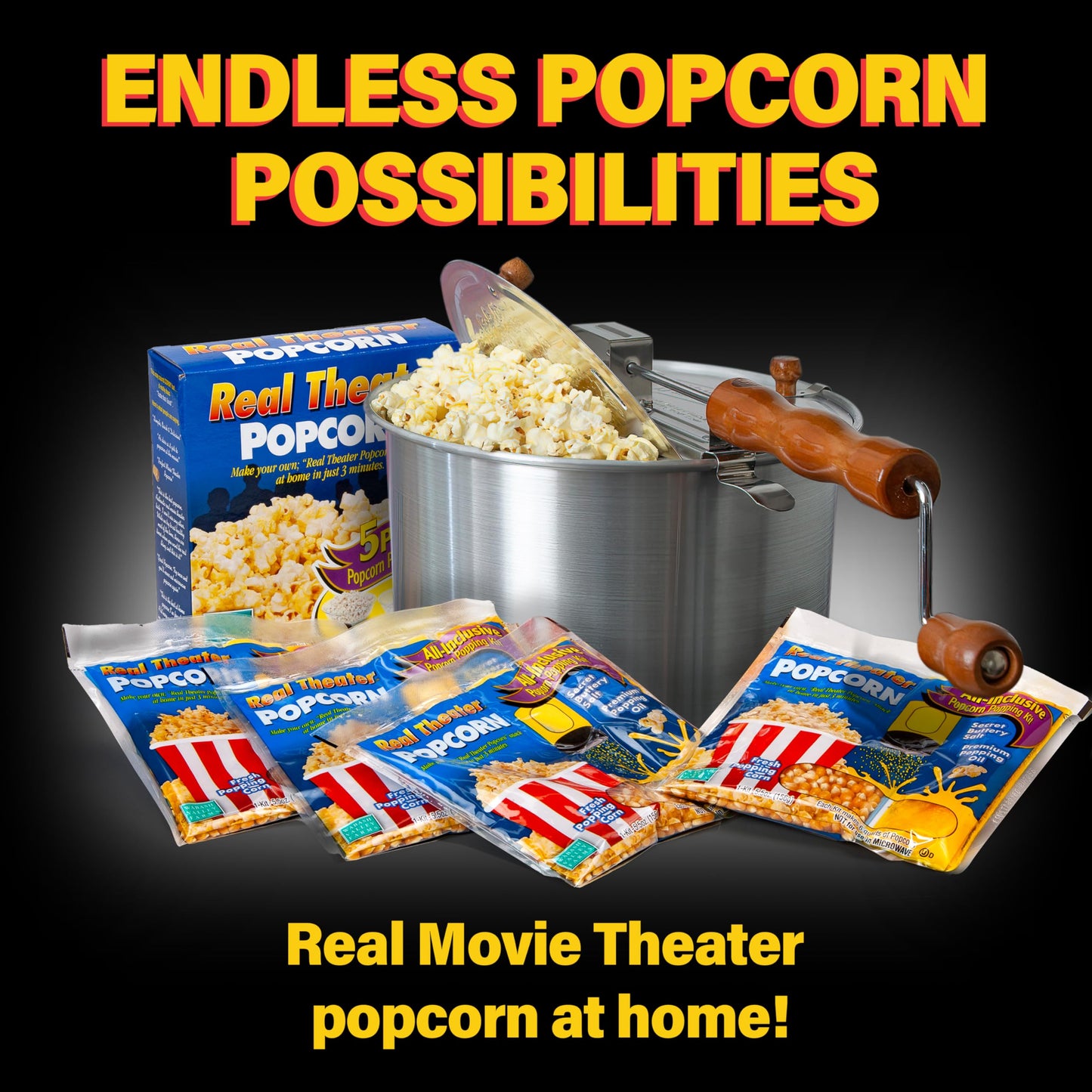 Aluminum 6 Qt Whirley-Pop Popcorn Popper