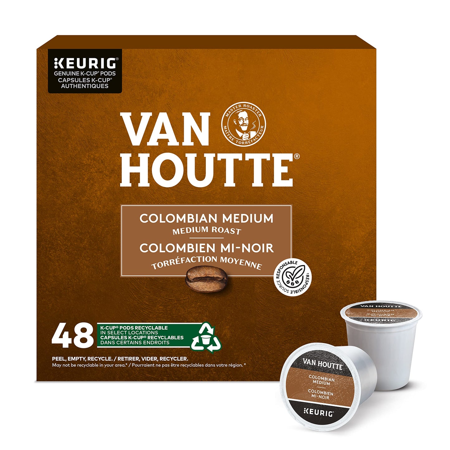 Van Houtte Colombian Medium Roast K-Cup Coffee Pods, 48 Count For Keurig Coffee Makers