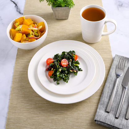 Gibson - 102504.16RM Gibson Home Amelia Court 16 Piece Dinnerware Set, White