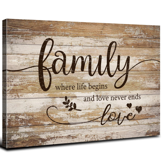 Large Family Canvas Wall Art for Kitchen Bless This Home Living Room Wall Decor Rustic Vintage Signs Pictures Farmhouse Family Painting Prints Christian Artwork Bedroom Office Home Decorations 24x36”