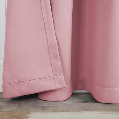 Superior Blackout Curtains, Room Darkening, Bedroom, Drapes, Kitchen, Living Room Window Accents, Sun Blocking, Thermal, 2 Pack, Solid Blackout Back Tab Curtains, Set of 2, 52" x 72", Mauve Chalk