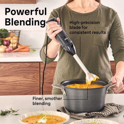 Braun MQ5000 Vario Hand Blender Stick – 21-Speed Handheld Immersion Blender with Turbo Boost, Stainless Steel Blades, SplashControl, EasyClick System, 400W, Hand Blenders for Smoothies