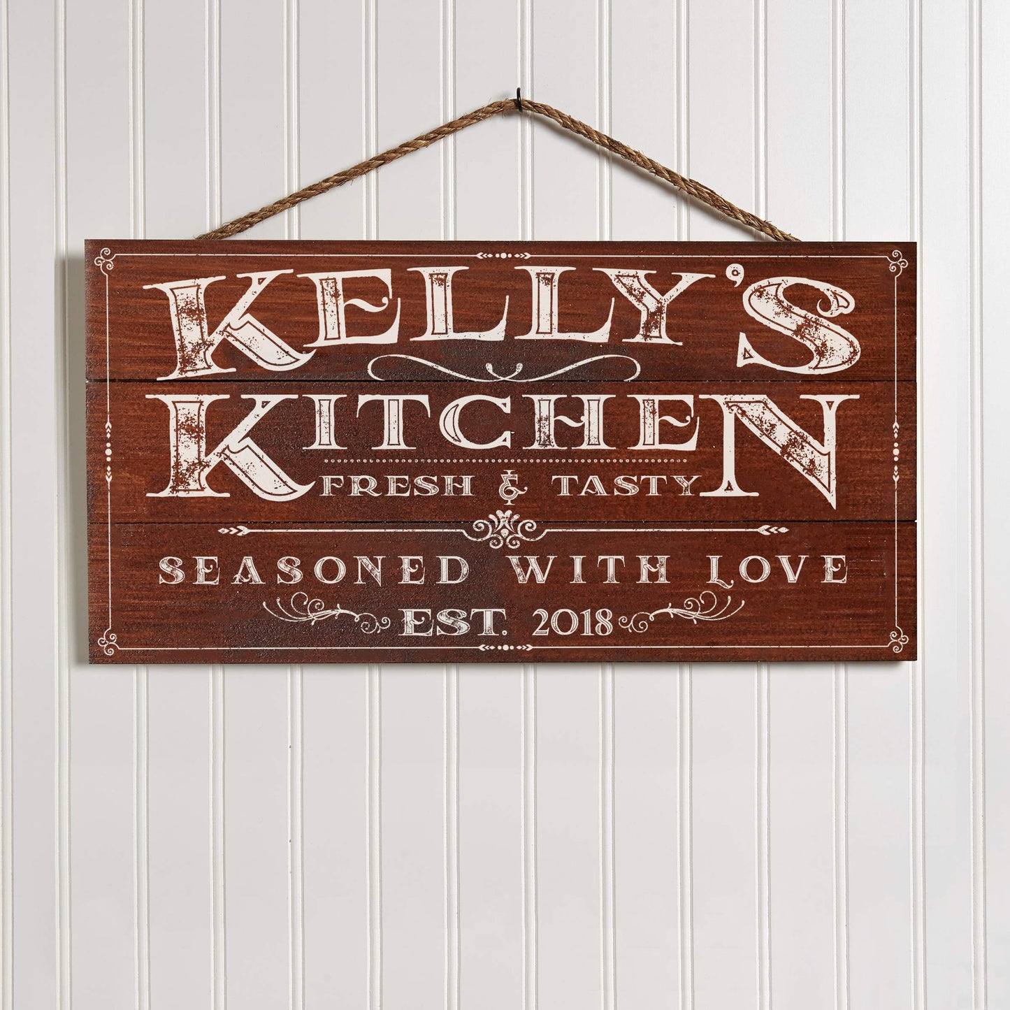 Artblox Personalized Kitchen Signs Custom Wood Sign Printed On Real Pine Wood Kitchen Wall Decor Personalized Gifts For Wife Christmas Gift Ideas Rustic Home Decor Customized Gifts