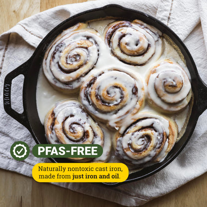 Lodge Cast Iron Skillet, Pre-Seasoned and Ready for Stove Top or Oven Use, 10.25", Black