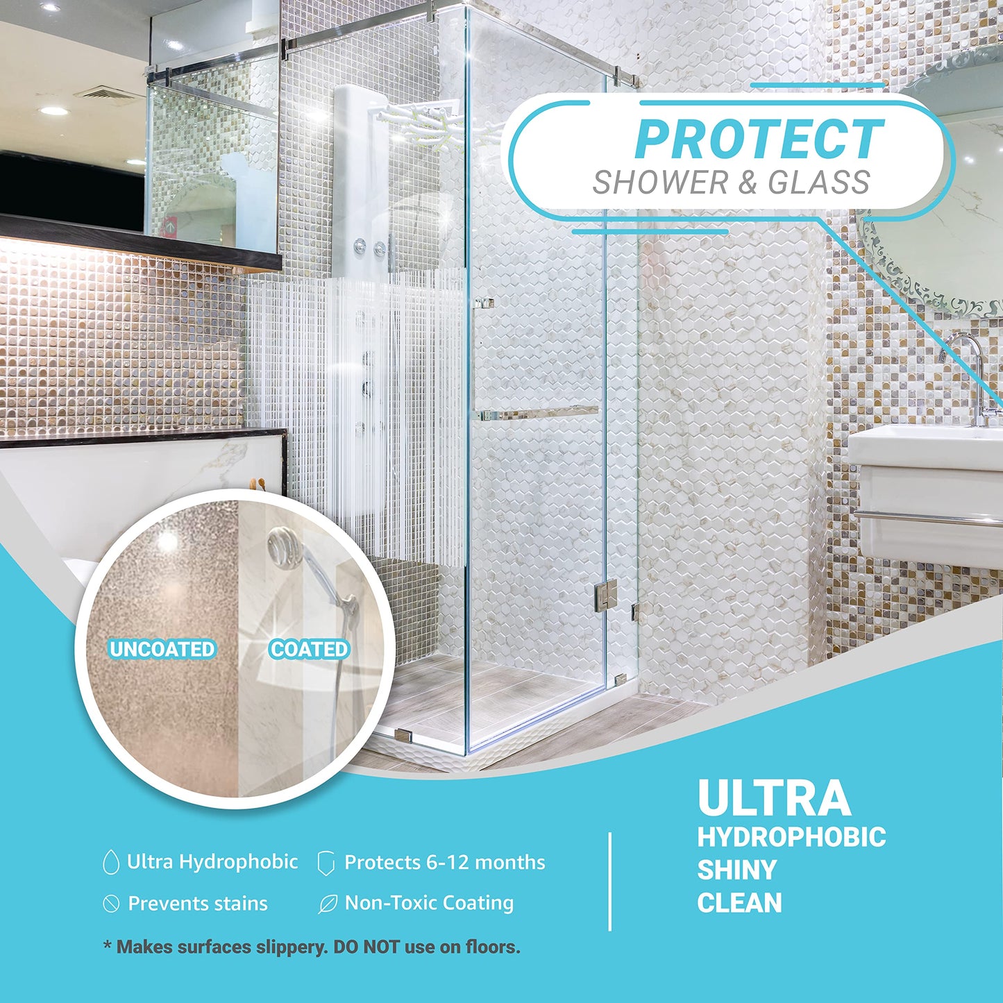 Lifeproof 2-Pack Ceramic Coating Spray Kit - Shine, Seal & Protect Kitchen & Bath Surfaces, Repels Stains & Grime