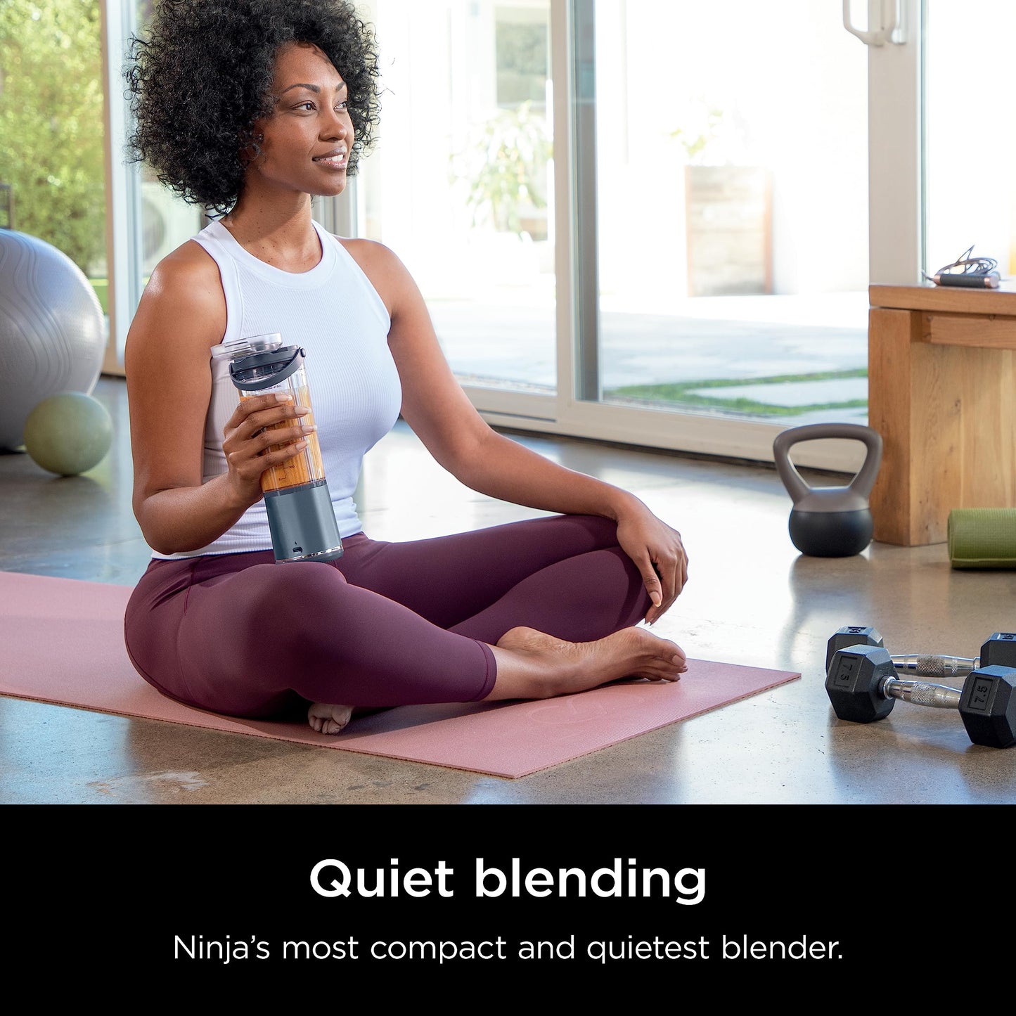 Ninja BC151NV Blast Portable Blender, Cordless, 18oz. Vessel, Personal Blender-for Shakes & Smoothies, BPA Free, Leakproof-Lid & Sip Spout, USB-C Rechargeable, Dishwasher Safe, Denim Blue (Renewed)