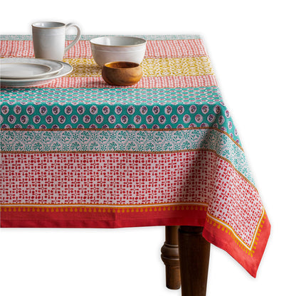 Maison d' Hermine Table Cloth Square Table 100% Cotton 54 x 54 Inches Tablecloth Reusable Decorative for Dining Kitchen Room Farmhouse Home Gifts for Mothers Day Spring Summer - Provence