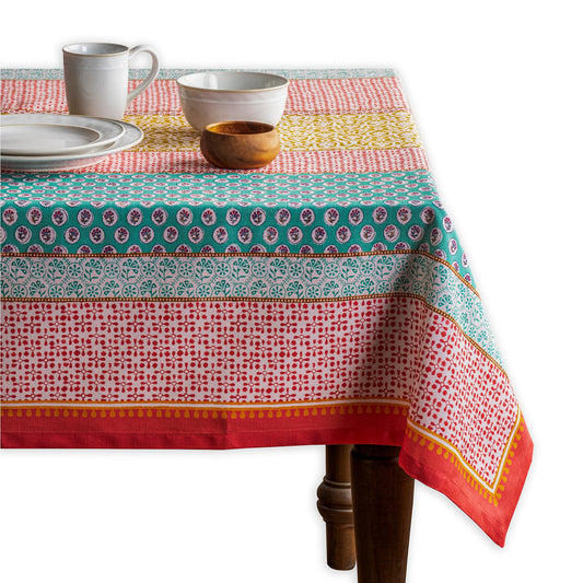Maison d' Hermine Table Cloth Square Table 100% Cotton 54 x 54 Inches Tablecloth Reusable Decorative for Dining Kitchen Room Farmhouse Home Gifts for Mothers Day Spring Summer - Provence