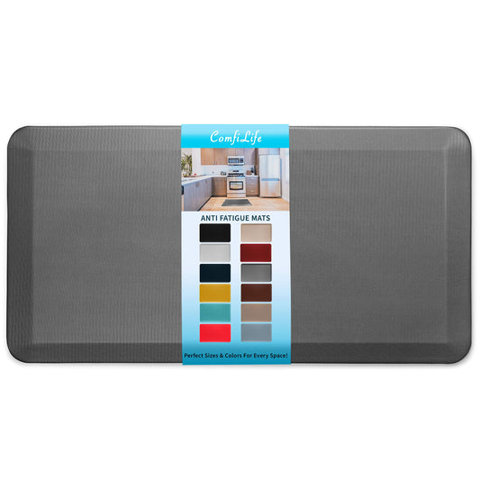 ComfiLife Anti Fatigue Floor Mat – 3/4 Inch Thick Kitchen Mats for Floor, Standing Desk Mat, Kitchen Rug – Comfort at Home, Office – Durable – Stain Resistant – Non-Slip Bottom (20" x 39", Charcoal)