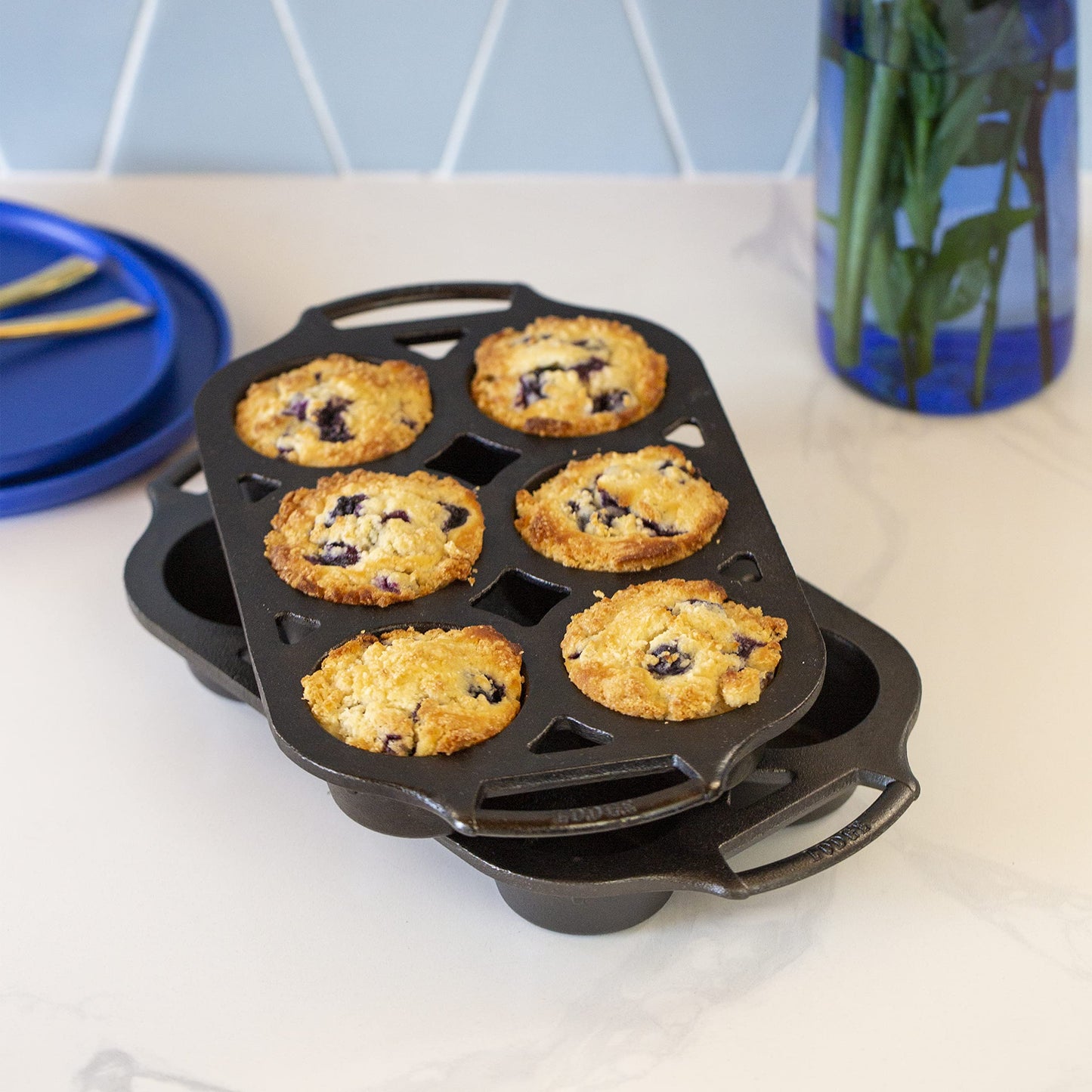 Lodge Cast Iron 2 Piece Muffin Pan Set