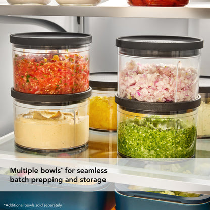 KitchenAid Go Cordless Top Down Chopper - battery included, KTCR351, Black Matte