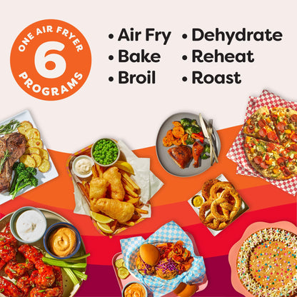 Instant Pot 4Qt Vortex 6-in-1 Mini Air Fryer, Custom Program Options, Air Fry, Broil, Roast, Dehydrate, Bake, Reheat, Black, 4 Quarts