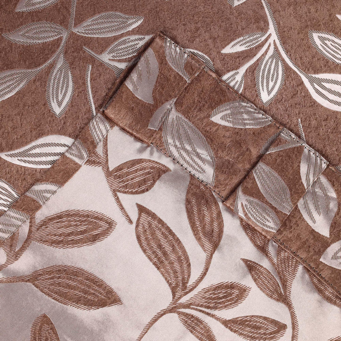 Superior Blackout Curtains, Room Darkening, Bedroom, Drapes, Kitchen, Living Room Window Accents, Sun Blocking, Thermal, 2 Pack, Leaves Blackout Back Tab Curtains, Set of 2, 52" x 96", Copper