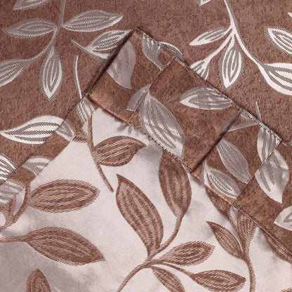 Superior Blackout Curtains, Room Darkening, Bedroom, Drapes, Kitchen, Living Room Window Accents, Sun Blocking, Thermal, 2 Pack, Leaves Blackout Back Tab Curtains, Set of 2, 52" x 96", Copper