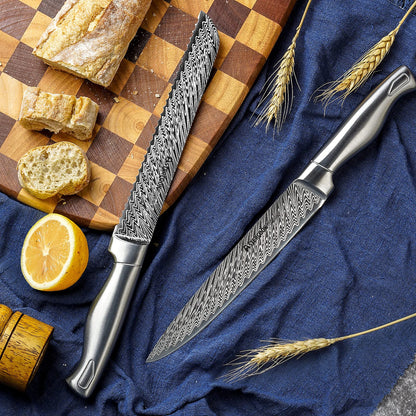 Astercook Knife Set, 15-Piece Kitchen Knife Set with Block, Built-in Knife Sharpener, German Stainless Steel Knife Block Set, Dishwasher Safe, Mothers Day Gifts